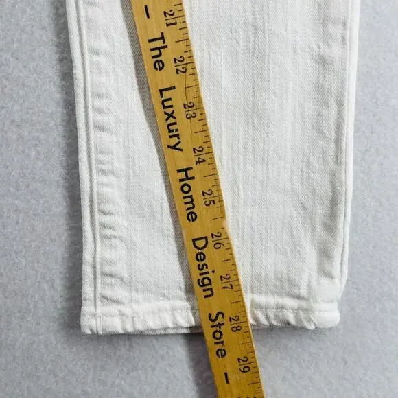 J.CREW Jeans Womens 26 Slim Broken in Boyfriend Stretch Denim Cotton White - Picture 12 of 14